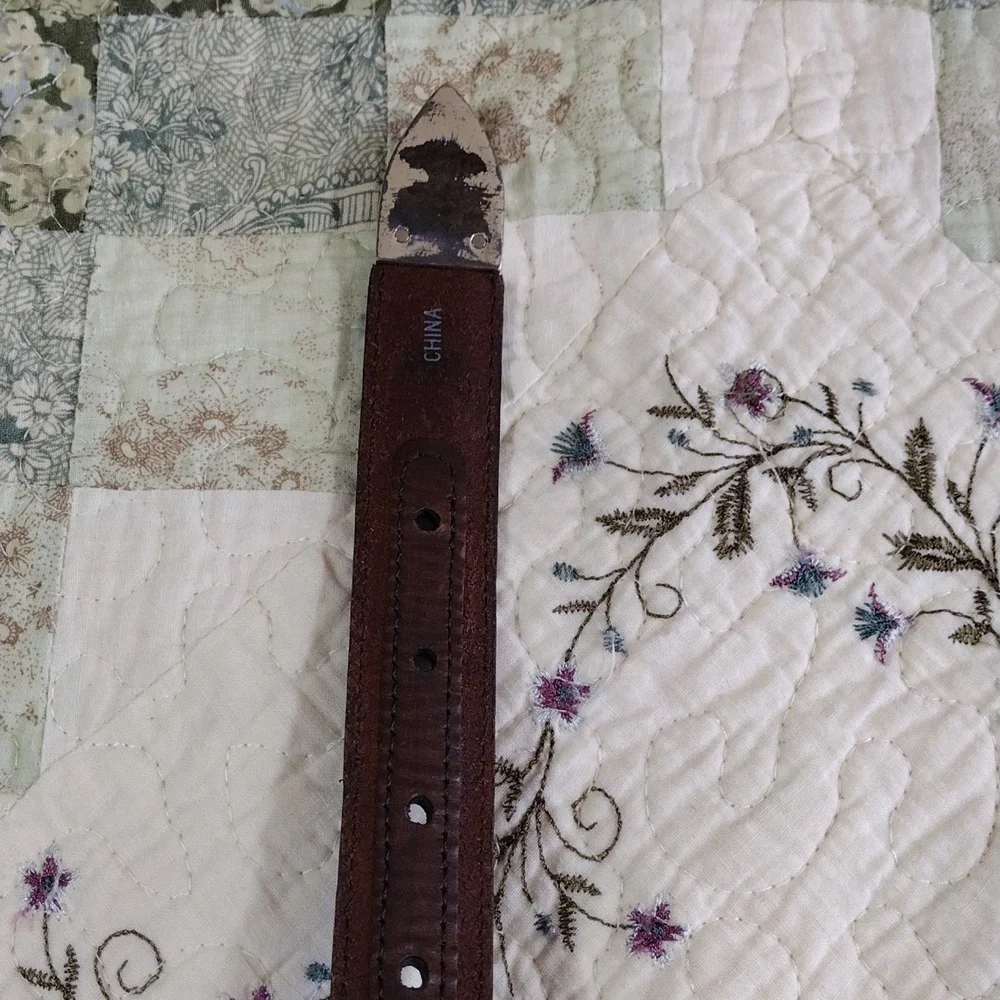 Vintage Onyx By Brighton Toronto Taper Leather Belt Size‎ 40